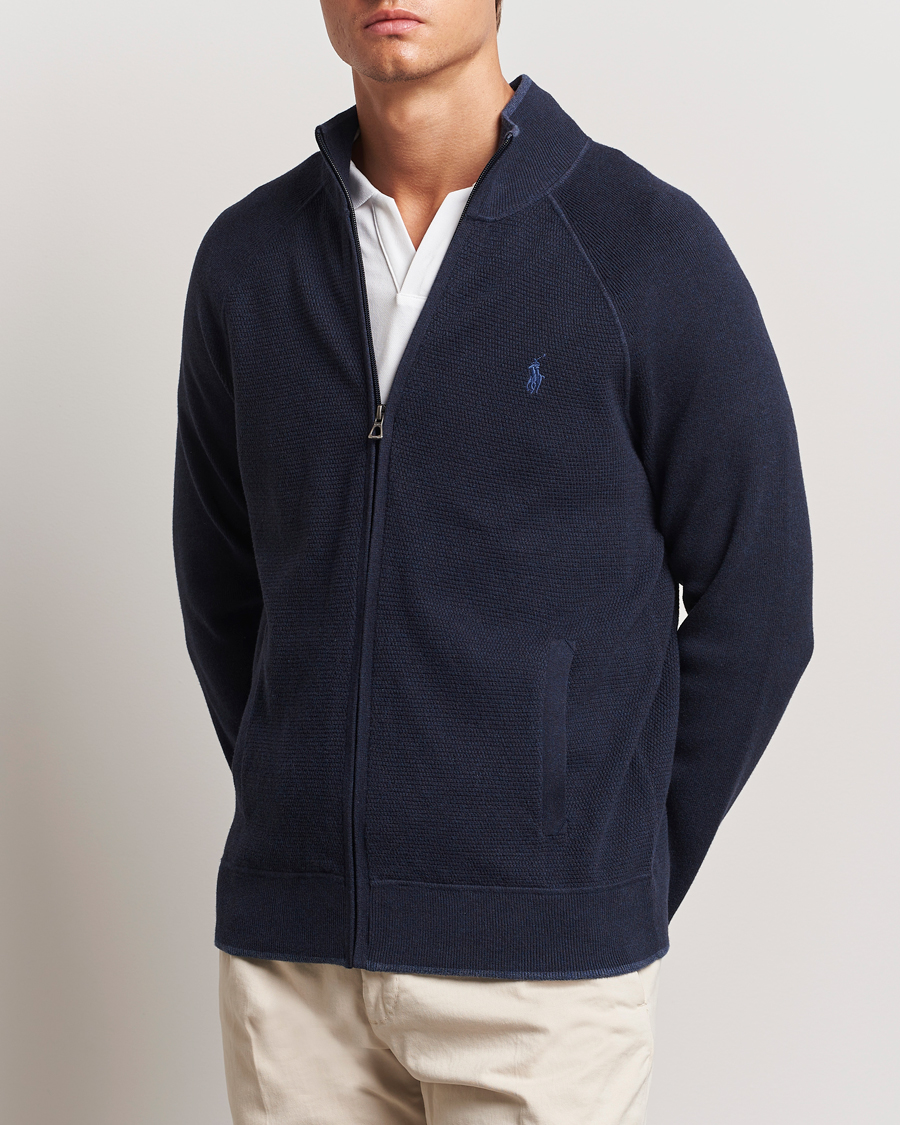 Uomini |  | Polo Ralph Lauren | Textured Full Zip Navy Heather