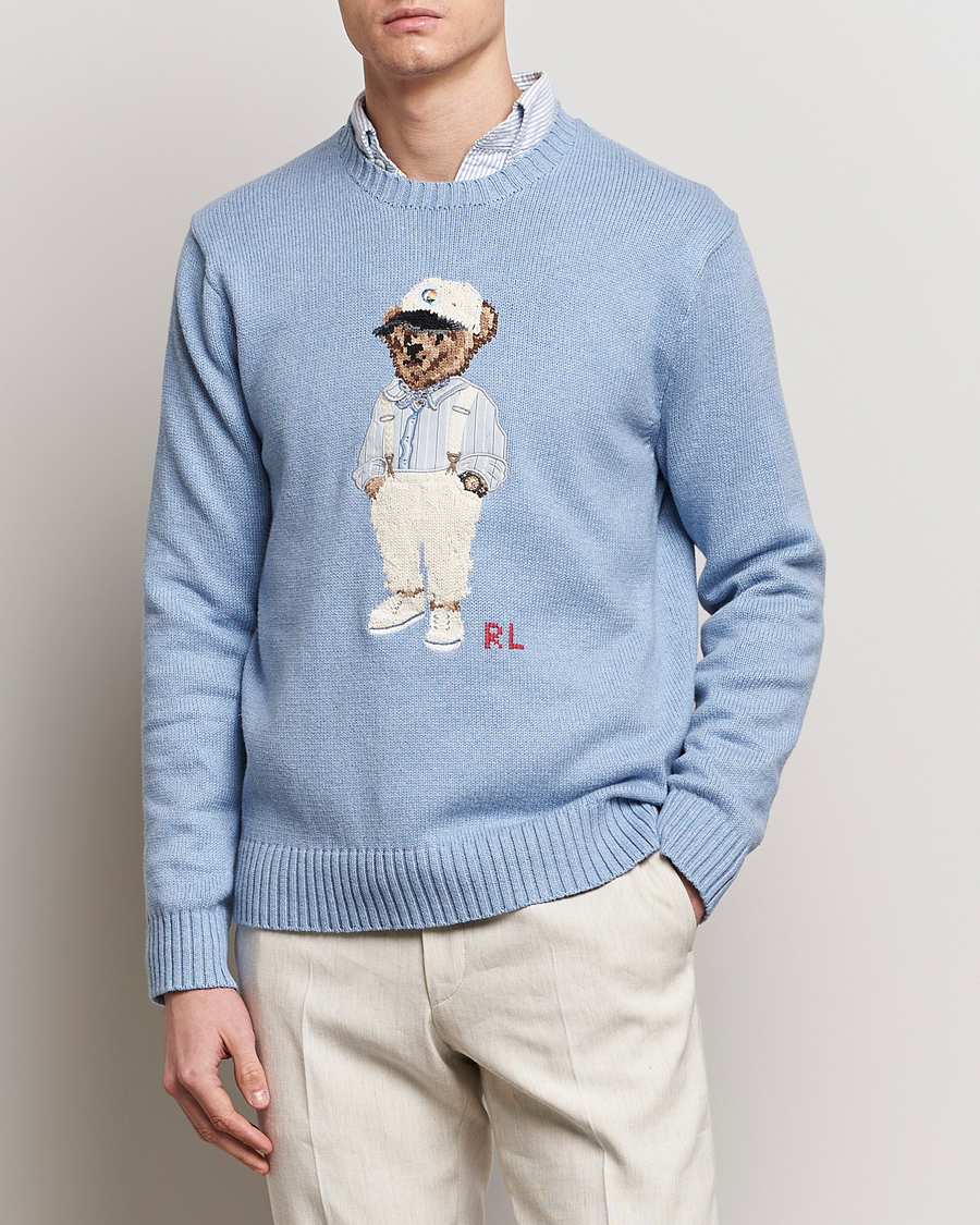 Uomini |  | Polo Ralph Lauren | Knitted Hemingway Bear Sweater Driftwood Blue