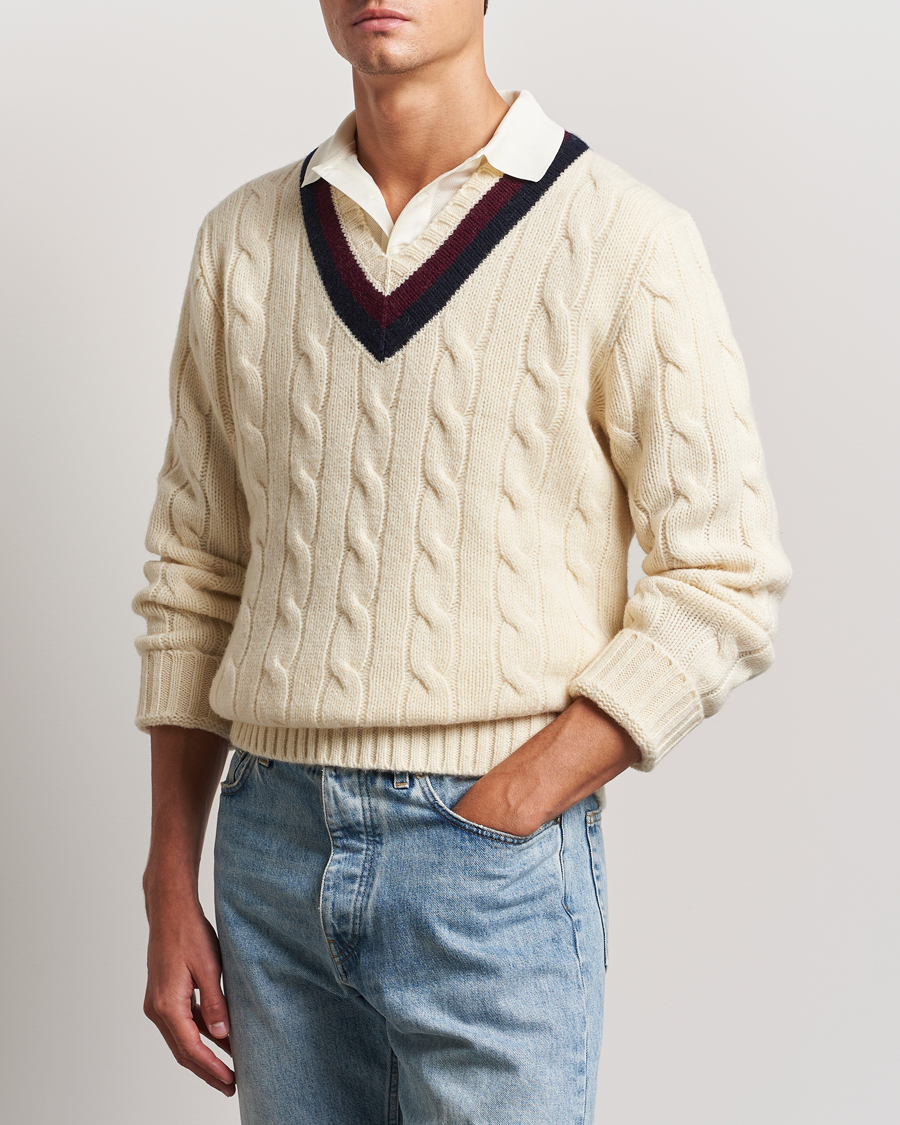 Uomini | Polo Ralph Lauren | Polo Ralph Lauren | Wool Cricket Sweater Cream