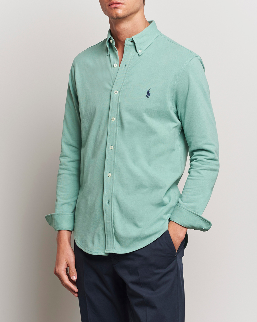 Uomini | Polo | Polo Ralph Lauren | Featherweight Mesh Shirt Faded Mint