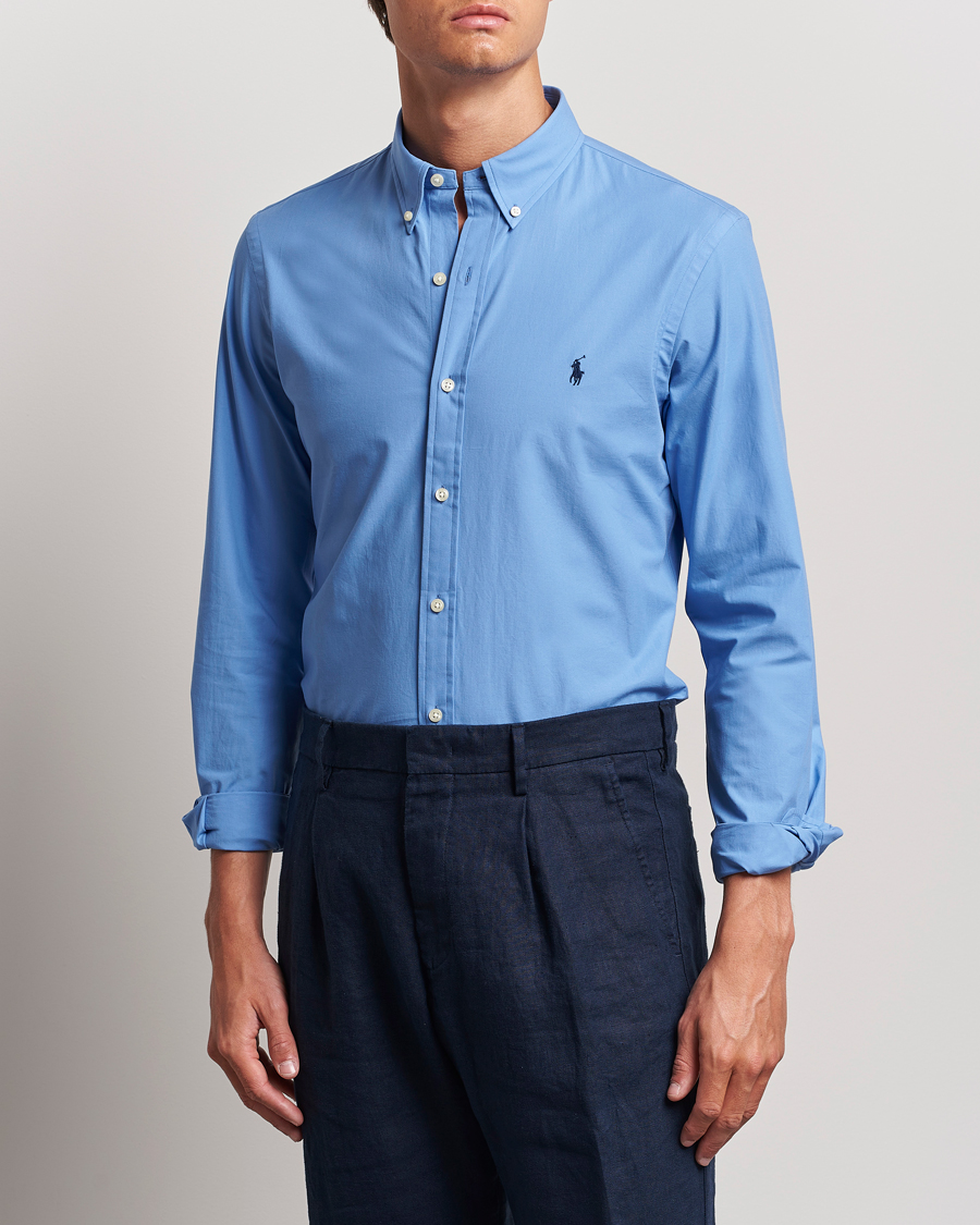 Uomini | Camicie casual | Polo Ralph Lauren | Slim Fit Poplin Shirt Harbor Island Blue