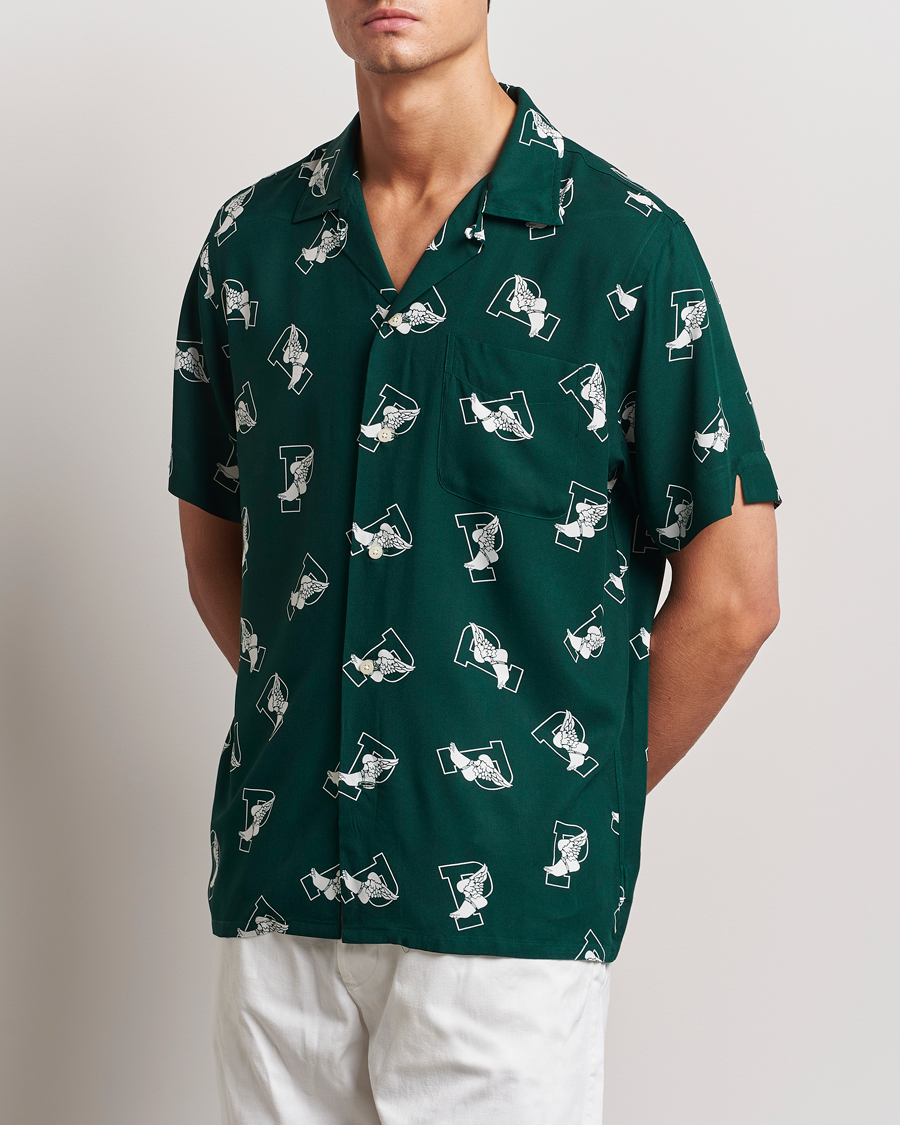 Uomini | Camicie | Polo Ralph Lauren | Printed P Wing Short Sleeve Shirt Toss Green