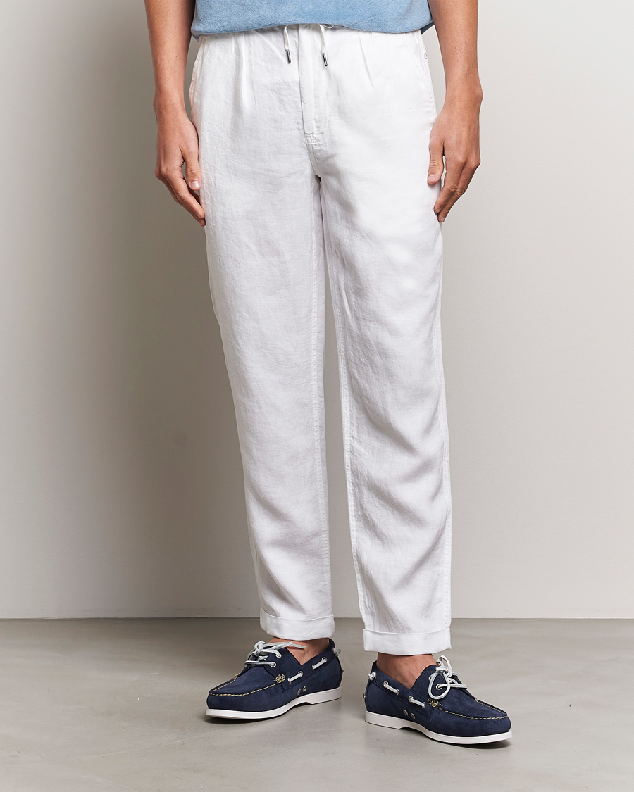 Uomini | Pantaloni di lino | Polo Ralph Lauren | Prepster Linen Trousers Ceramice White