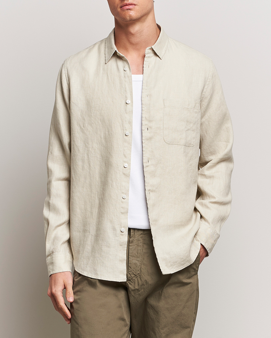 Uomini | Camicie di lino | Samsøe Samsøe | Liam Linen Shirt Castle Wall