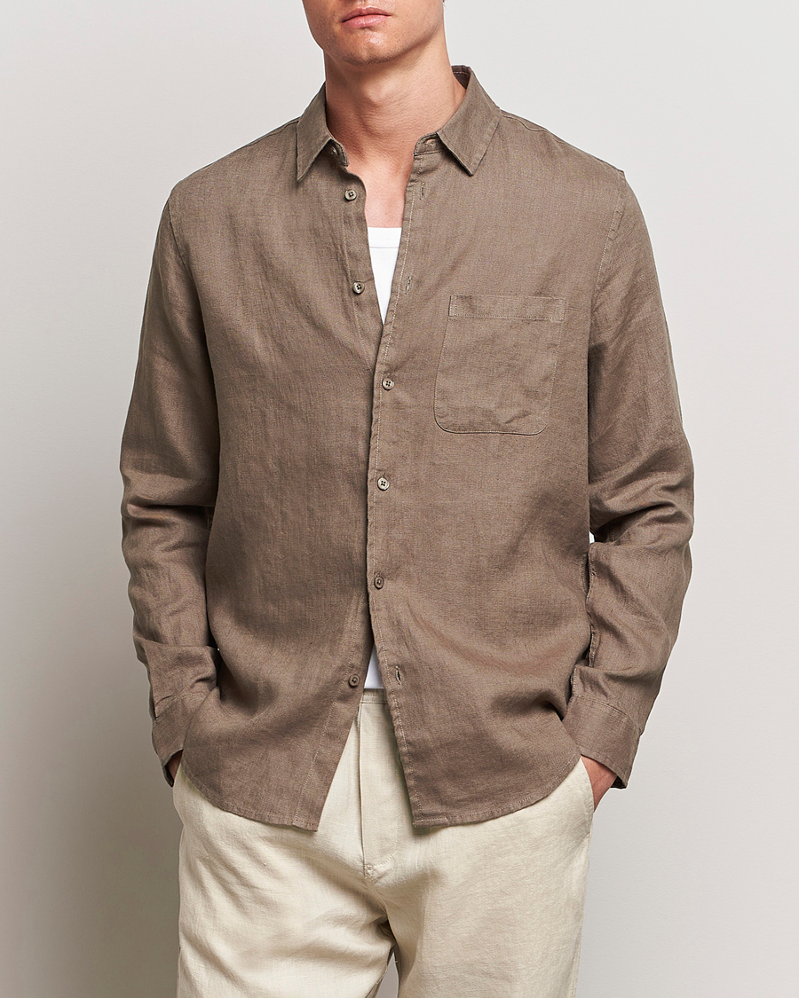 Uomini |  | Samsøe Samsøe | Liam Linen Shirt Bungee Cord