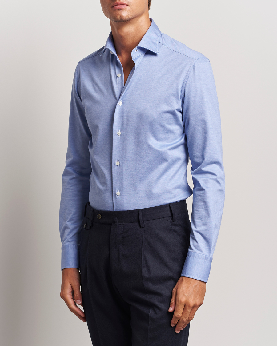 Uomini | Grigio | Grigio | Cotton Jersey Shirt Light Blue