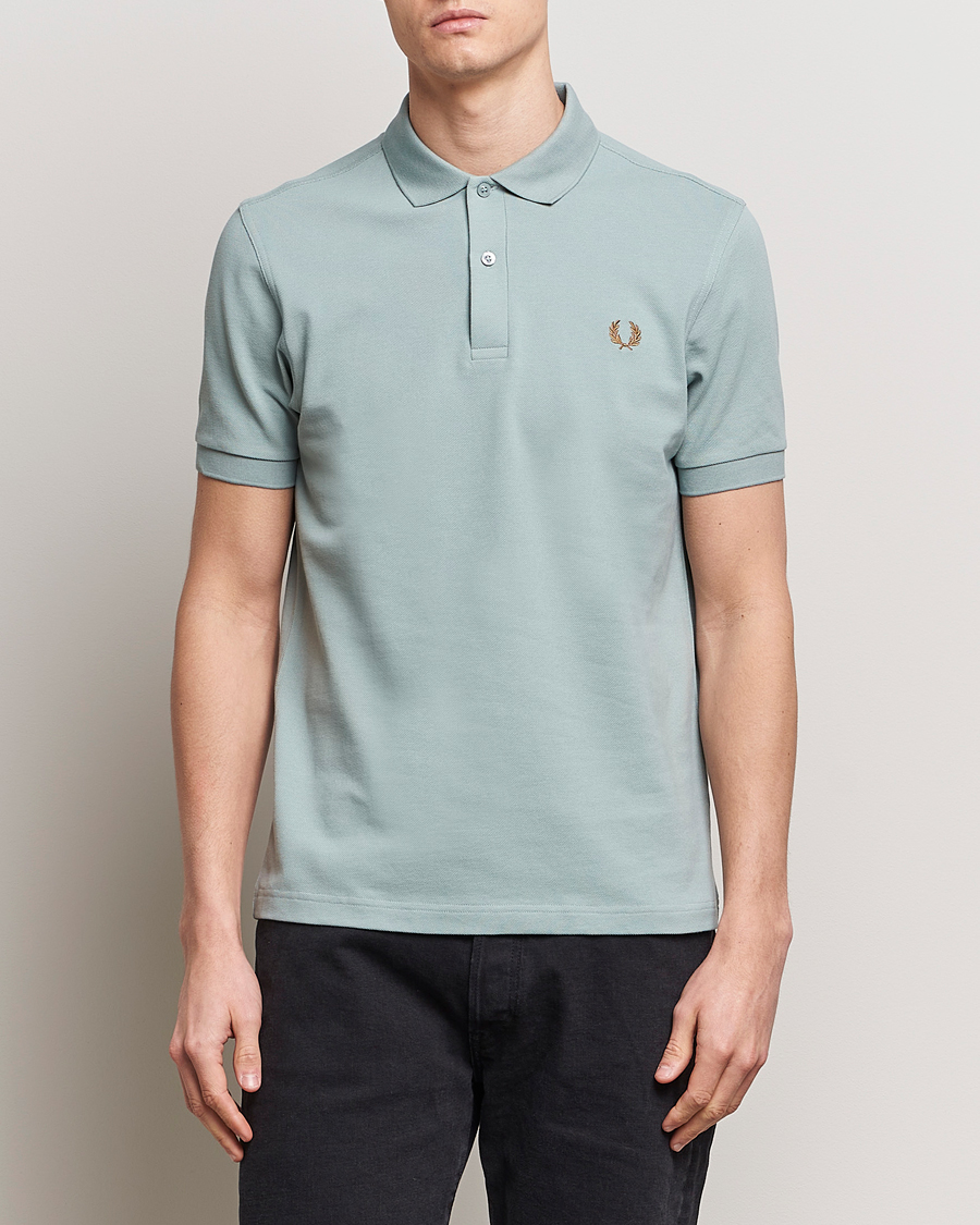 Uomini |  | Fred Perry | Plain Polo Shirt Silver Blue