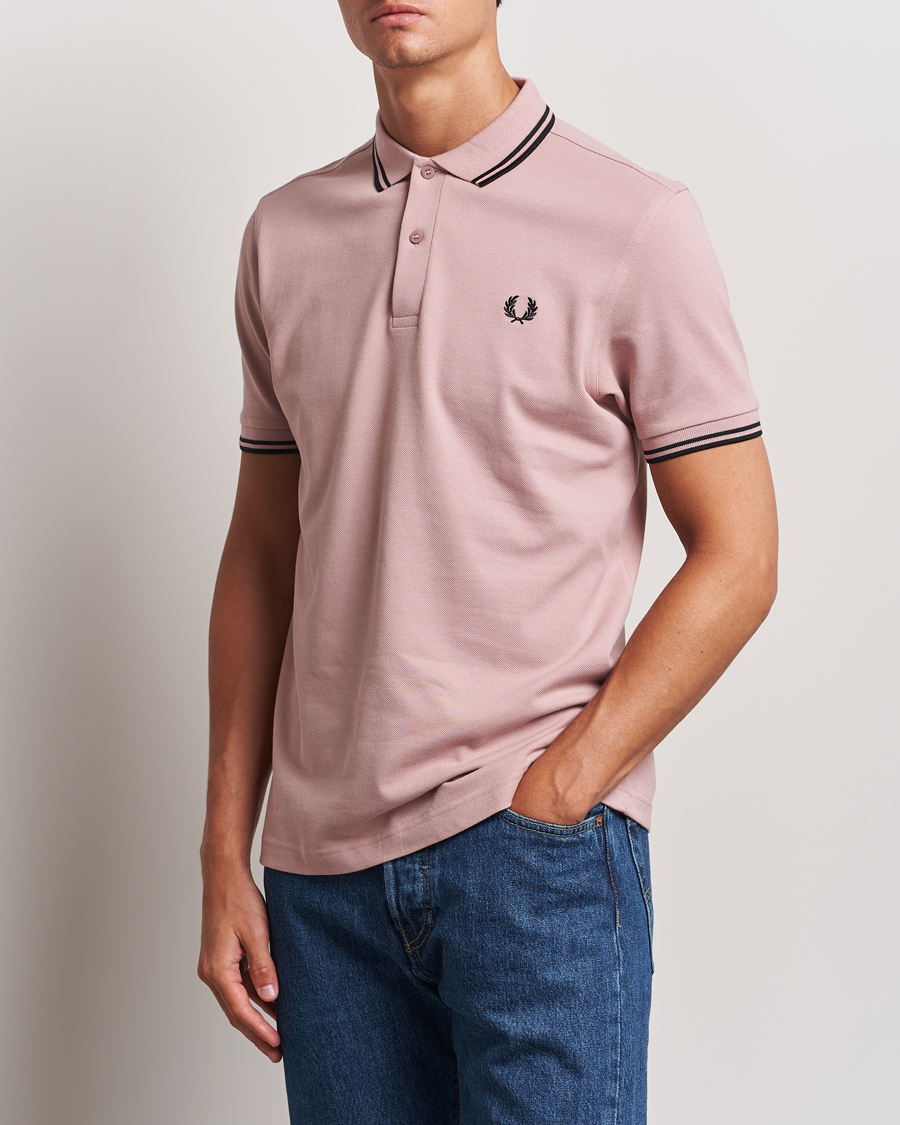 Uomini | Polo a maniche corte | Fred Perry | Twin Tipped Polo Shirt Dusty Rose Pink