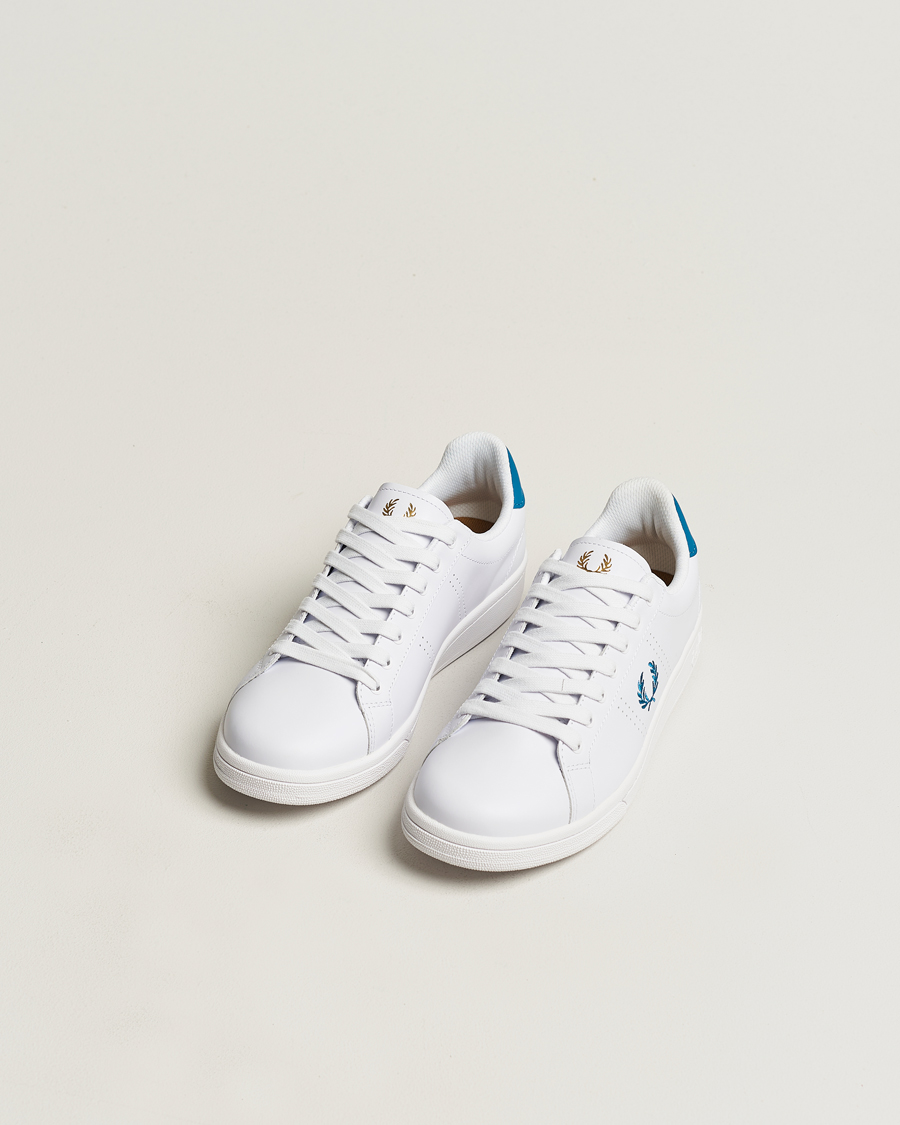 Uomini |  | Fred Perry | B721 Leather Sneaker White