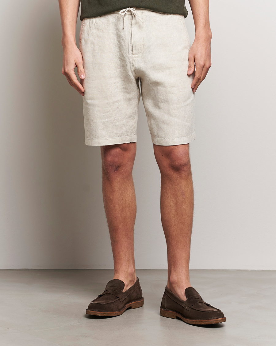 Uomini | Offerta stagionale | NN07 | Seb Linen Drawstring Shorts Oat