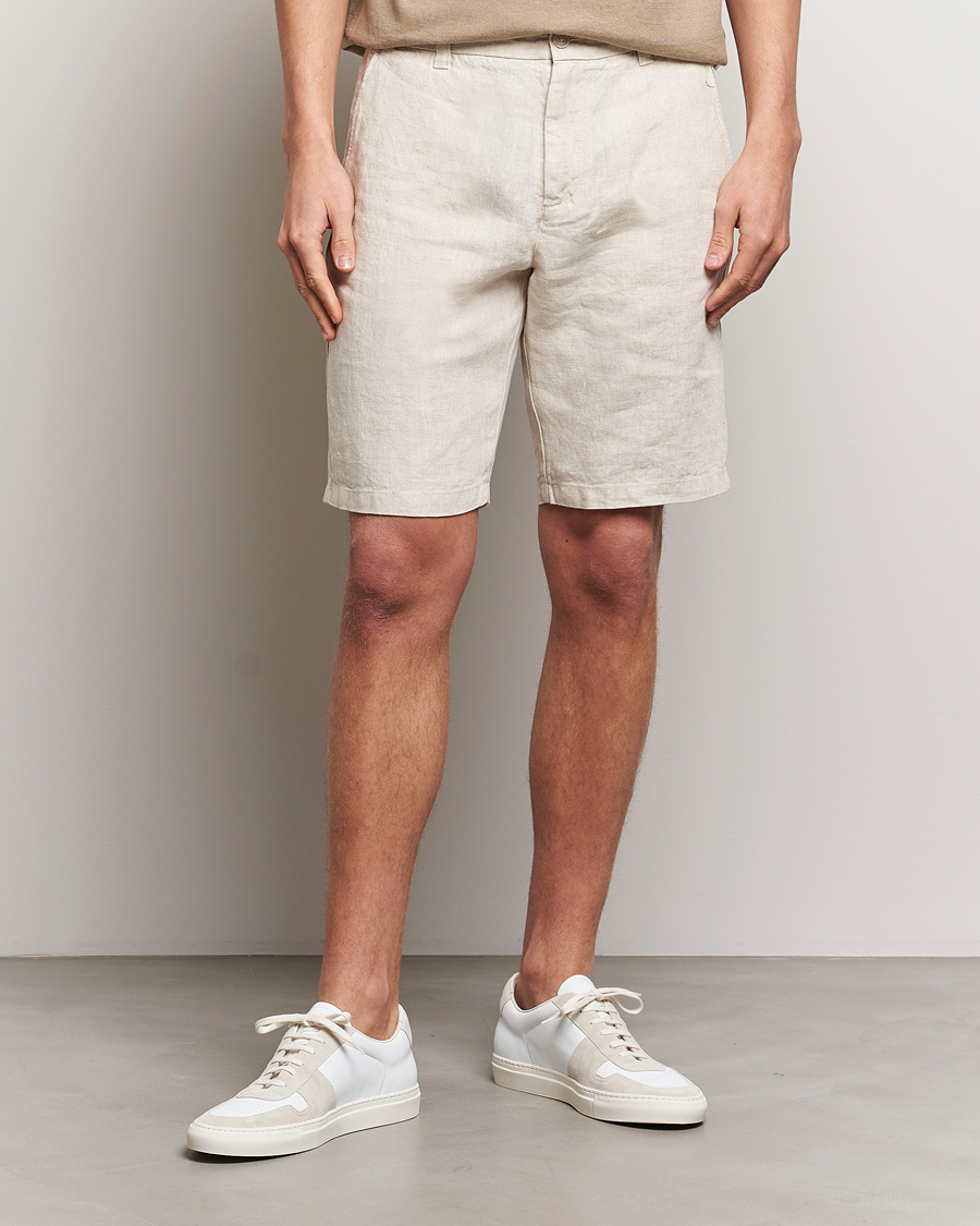 Uomini | Pantaloncini | NN07 | Crown Linen Shorts Oat