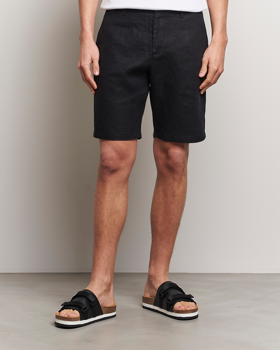 Uomini | NN07 | NN07 | Crown Linen Shorts Black