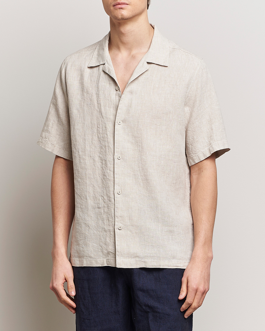 Uomini | Offerta stagionale | NN07 | Julio Linen Resort Shirt Oat