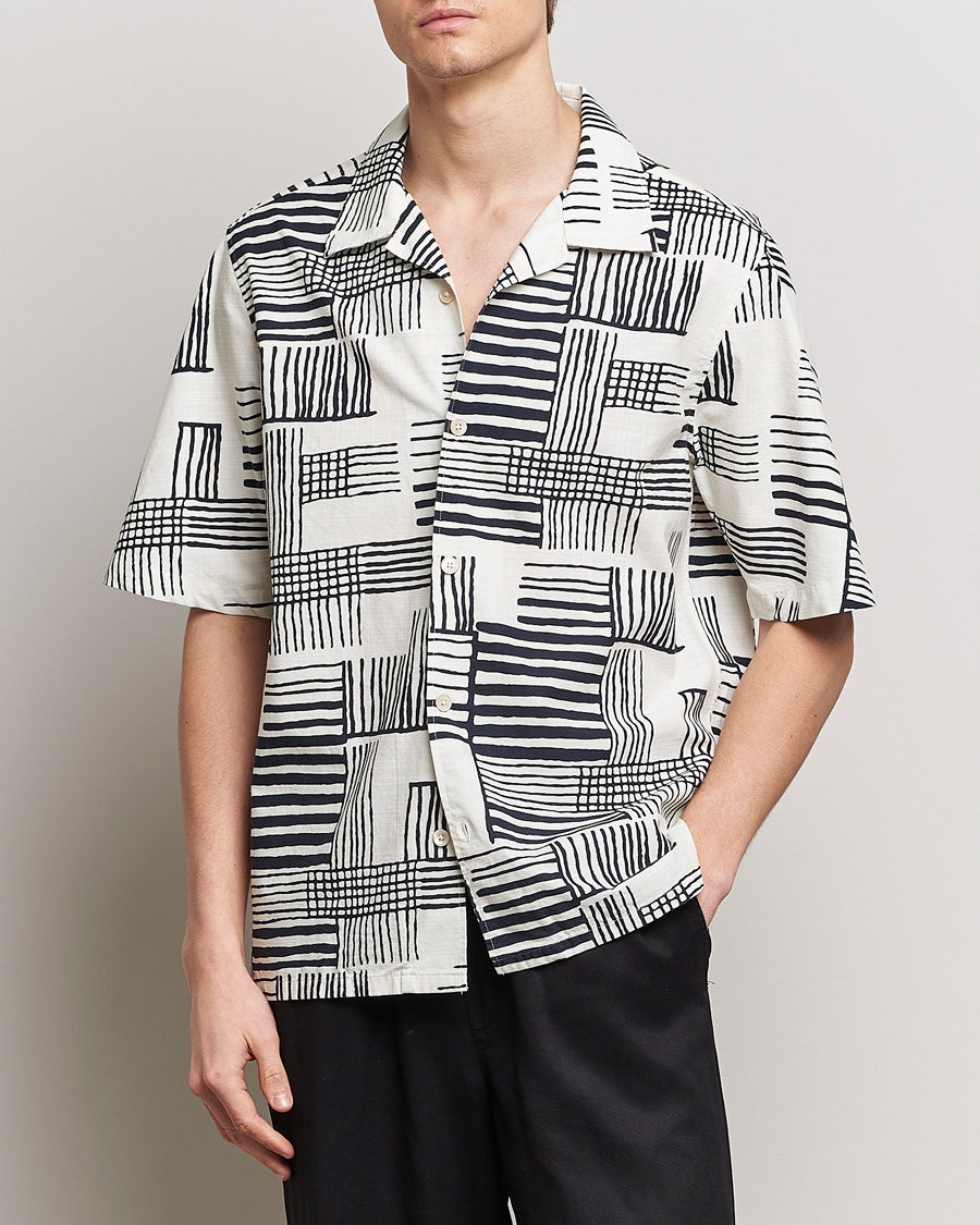 Uomini | Camicie a maniche corte | NN07 | Ole Printed Short Sleeve Shirt Black Multi