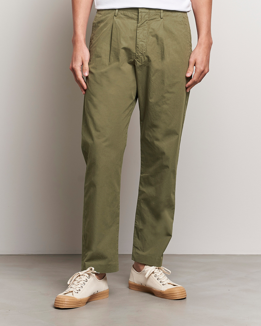 Uomini | Pantaloni | NN07 | Bill Cotton Trousers Capers Green