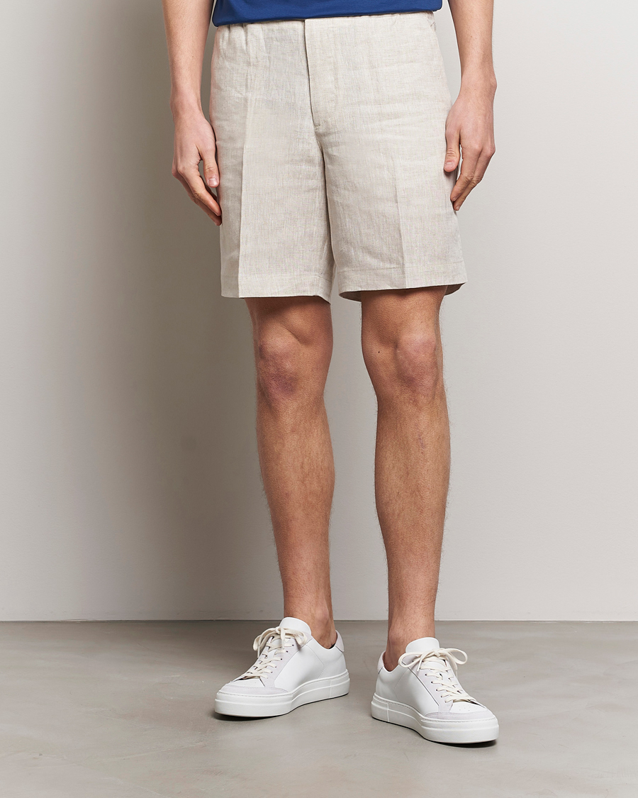 Uomini | Abbigliamento in saldo | J.Lindeberg | Baron Linen Shorts Safari Beige