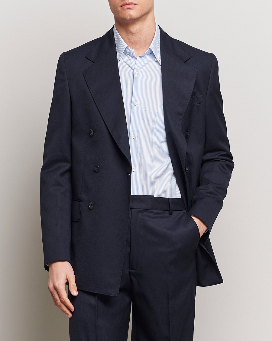 Uomini | Blazer di lana | A Day\'s March | Welland Double Breasted Blazer Navy