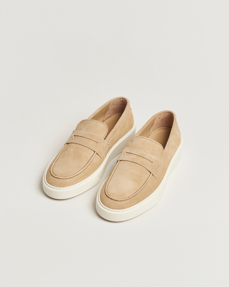 Uomini | Mocassini | J.Lindeberg | Mauri Suede Loafer Safari Beige