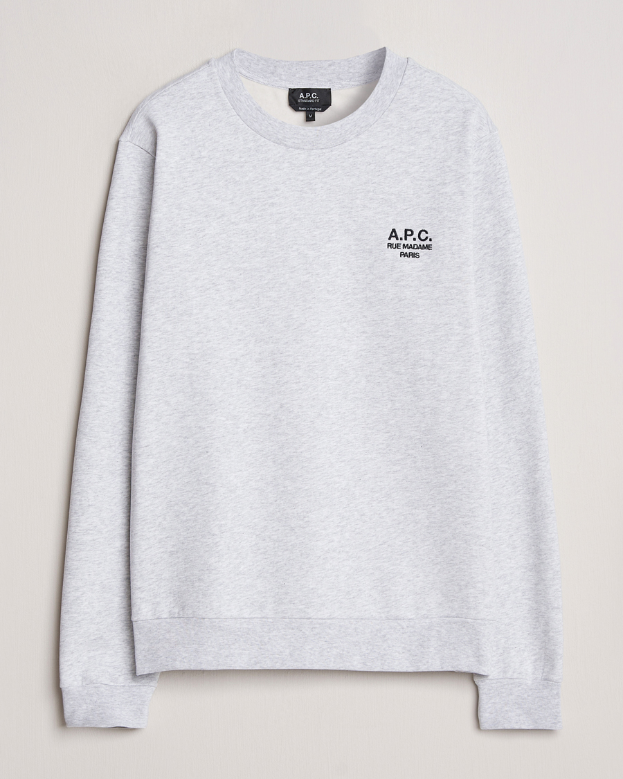 Uomini | Maglieria | A.P.C. | Rue Madame Sweatshirt Heather Grey/Black