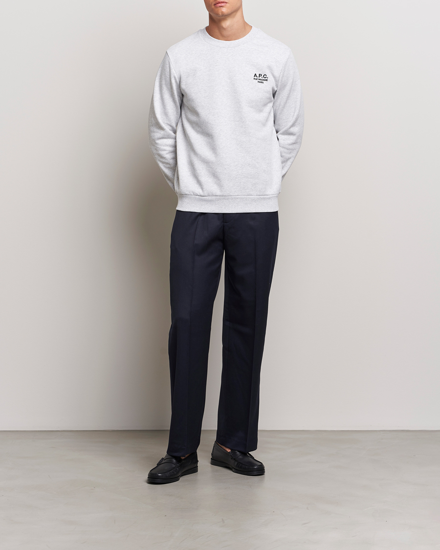 Uomini | Maglieria | A.P.C. | Rue Madame Sweatshirt Heather Grey/Black