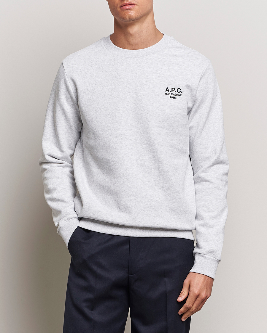 Uomini | Maglieria | A.P.C. | Rue Madame Sweatshirt Heather Grey/Black