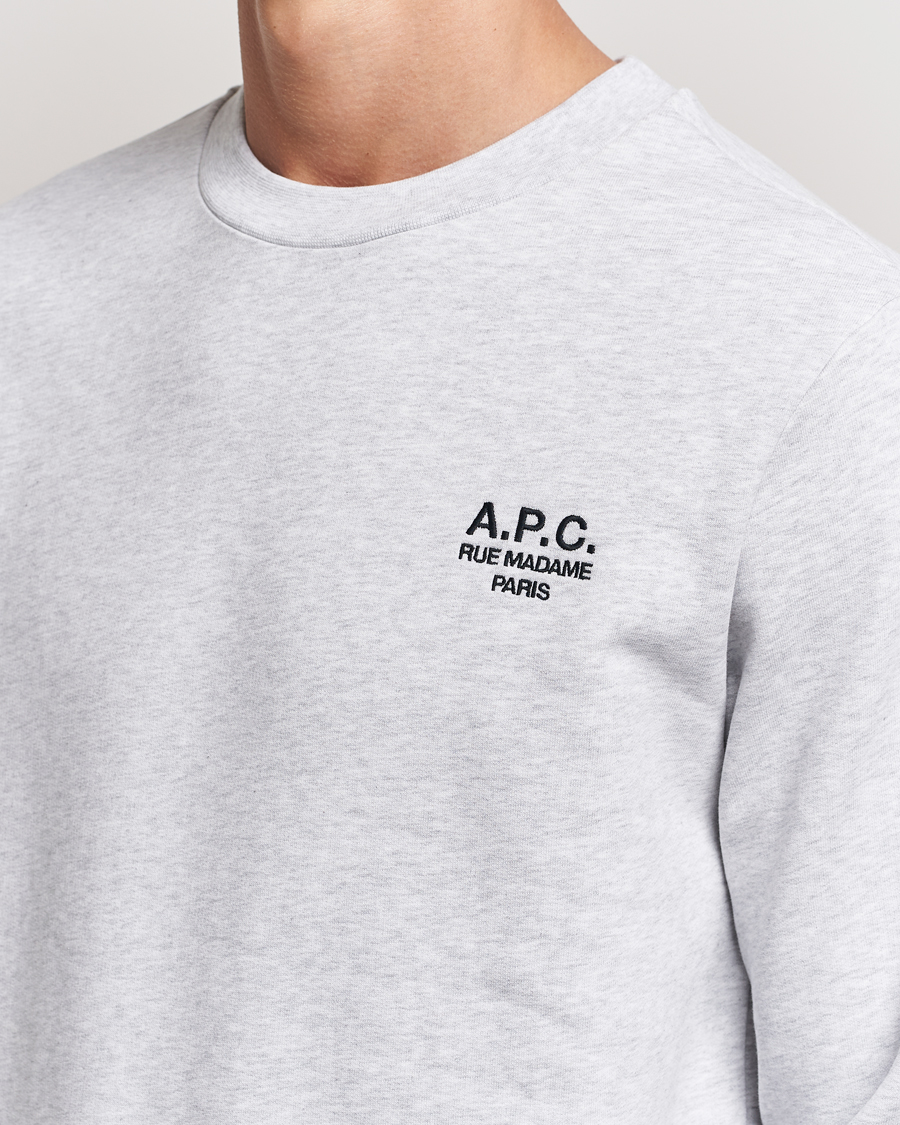 Uomini | Maglieria | A.P.C. | Rue Madame Sweatshirt Heather Grey/Black
