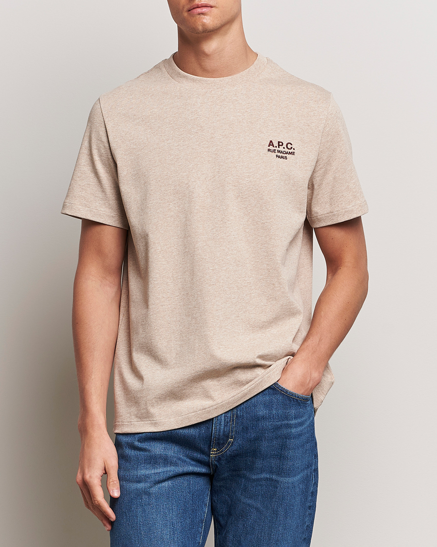 Uomini | A.P.C. | A.P.C. | Rue Madame T-Shirt Beige Chine