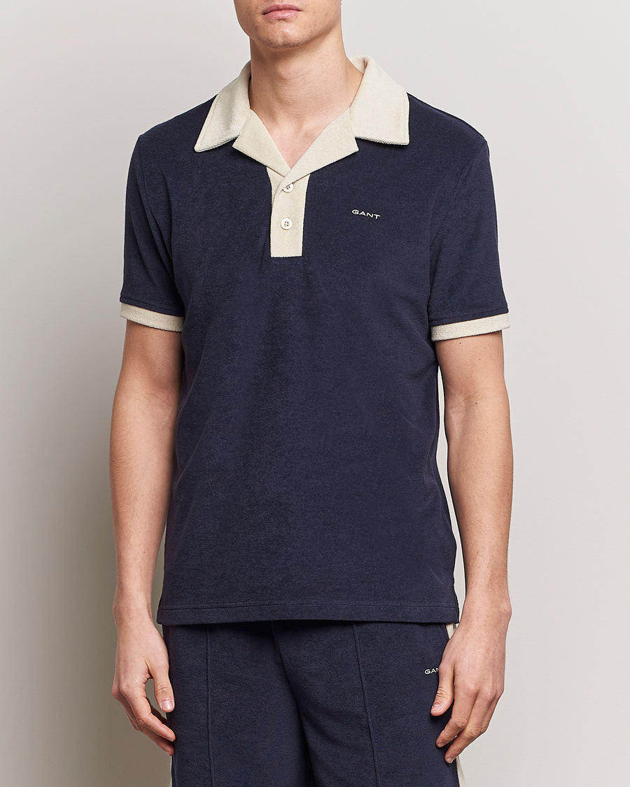 Uomini |  | GANT | Towelling Resort Collar Polo Evening Blue