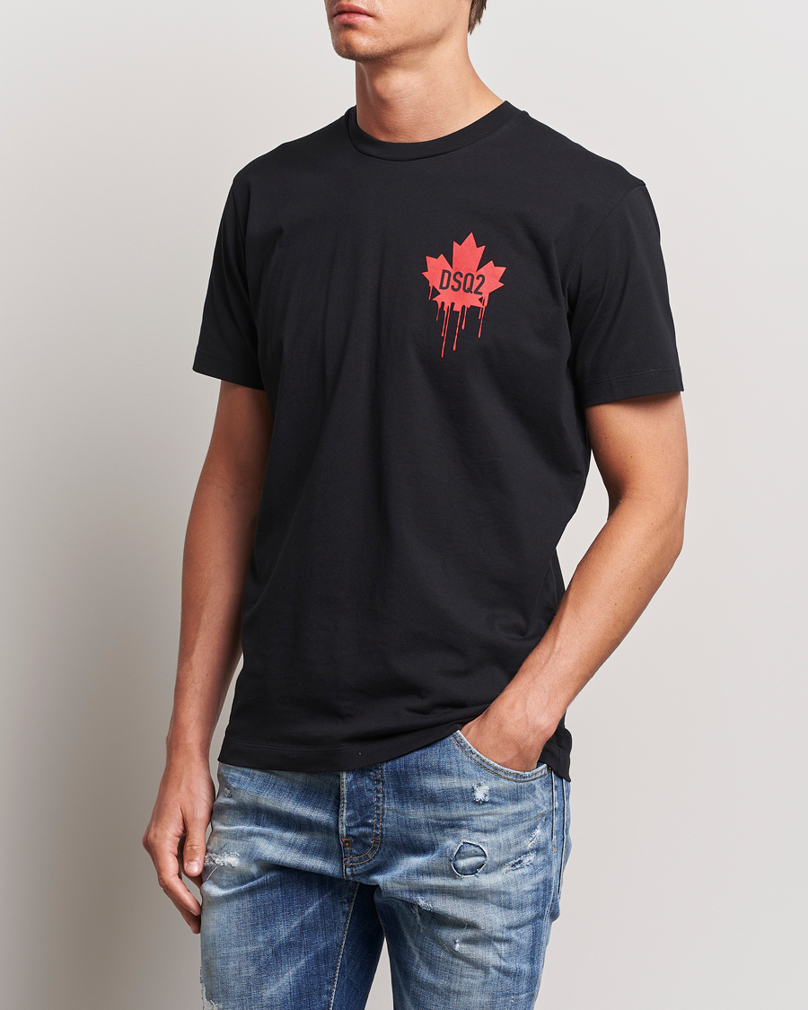 Uomini | T-shirt | Dsquared2 | Small Leaf T-Shirt Black