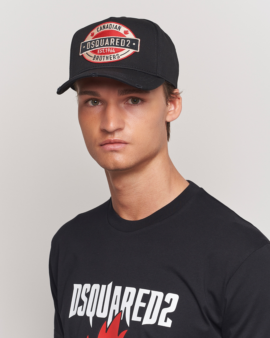 Uomini | Cappelli con visiera | Dsquared2 | Brothers Logo Baseball Cap Black