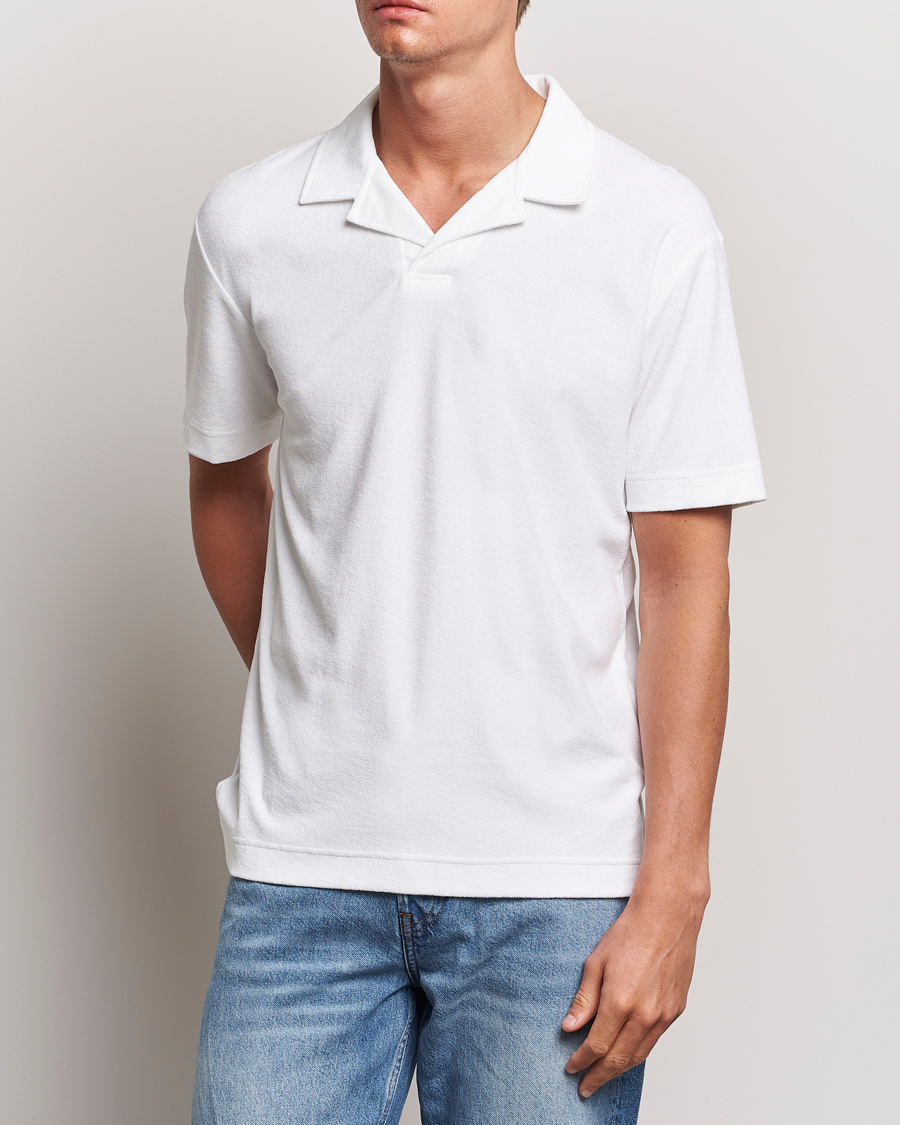 Uomini | Polo | Sunspel | Terry Polo White