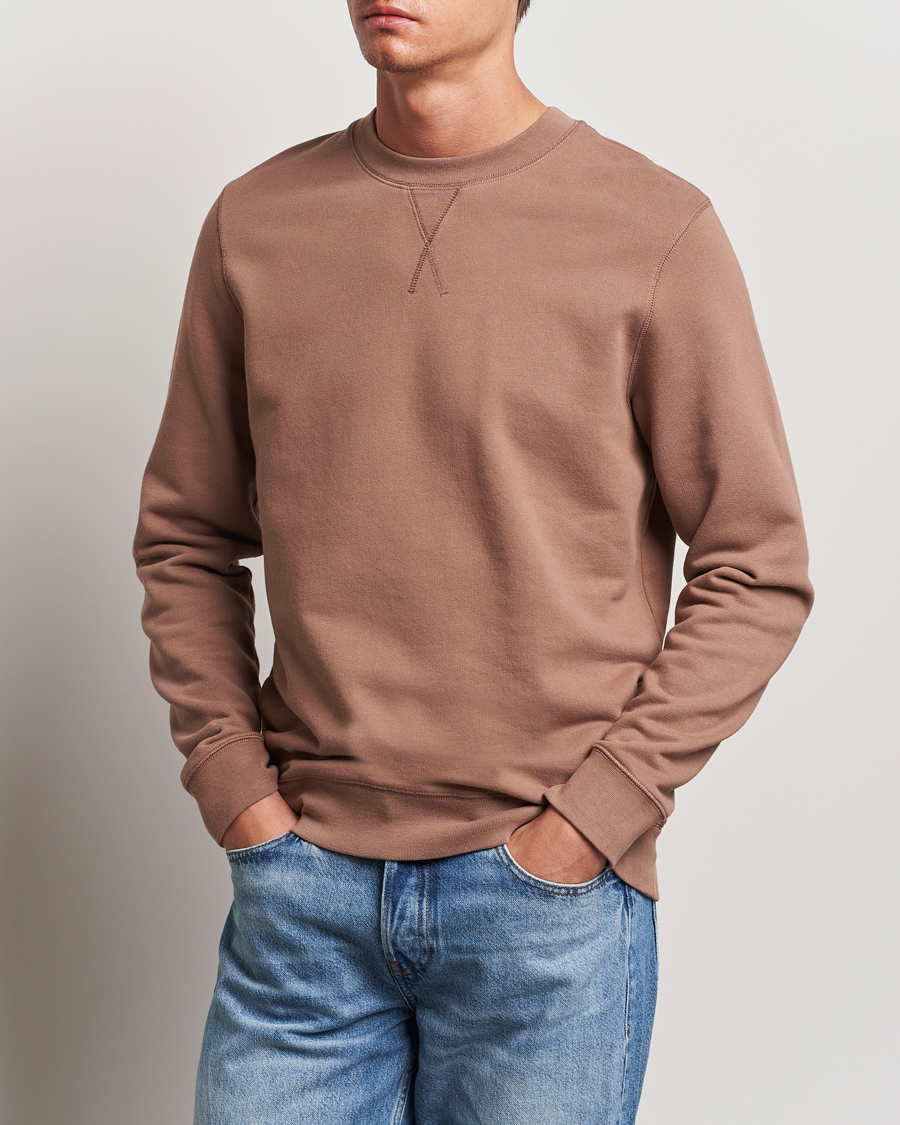 Uomini |  | Sunspel | Loopback Sweatshirt Dark Sand