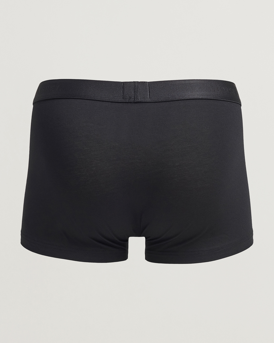 Uomini | Best of British | Sunspel | 3-Pack Cotton Stretch Trunk Black