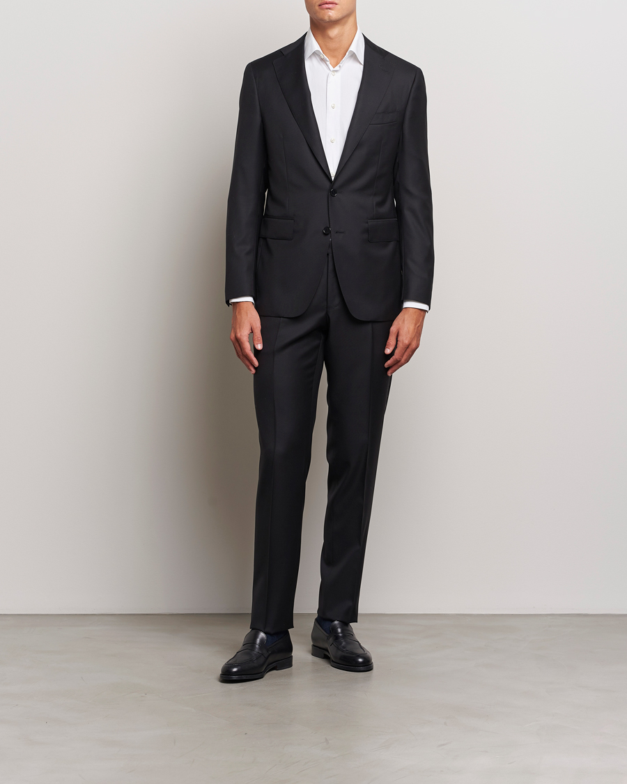 Uomini | Abiti a due pezzi | Canali | Super 130s Wool Capri Suit Black