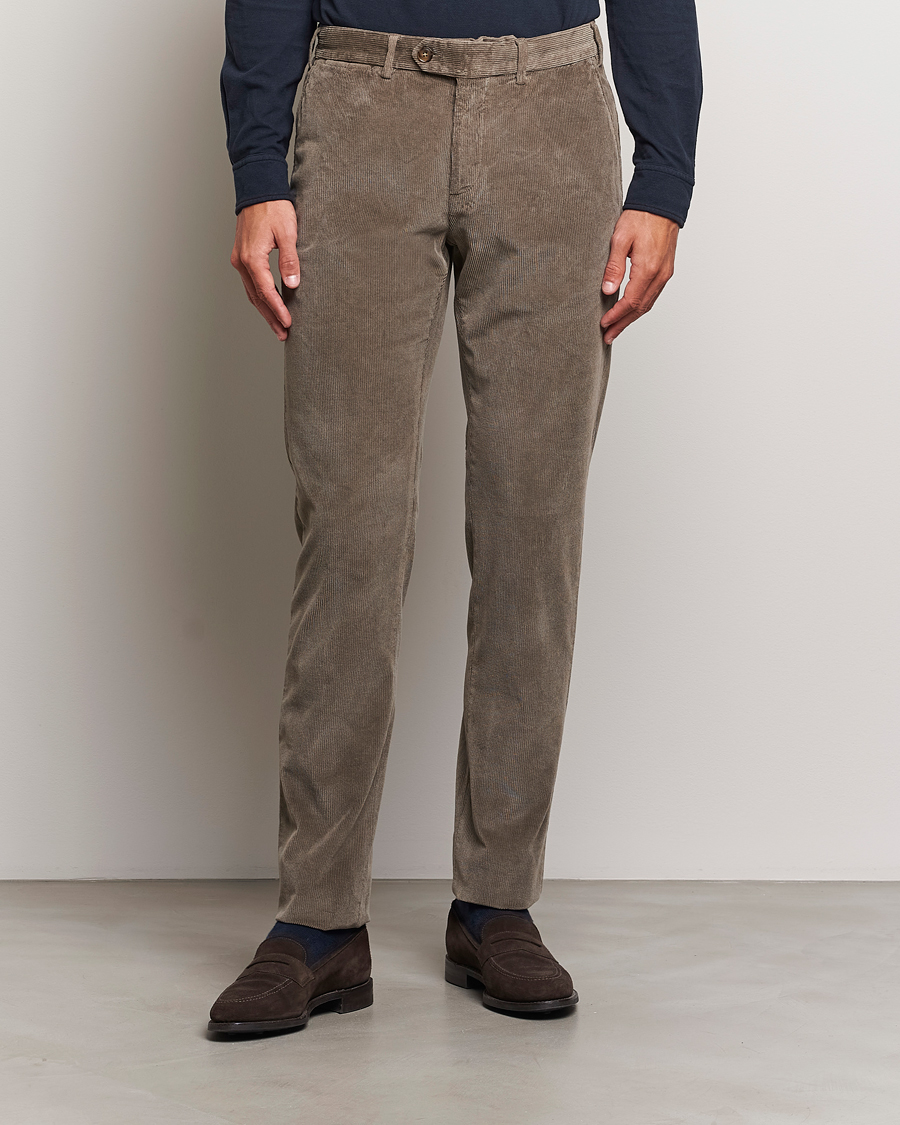 Uomini | Pantaloni a coste | Canali | Slim Fit Corduroy Trousers Taupe