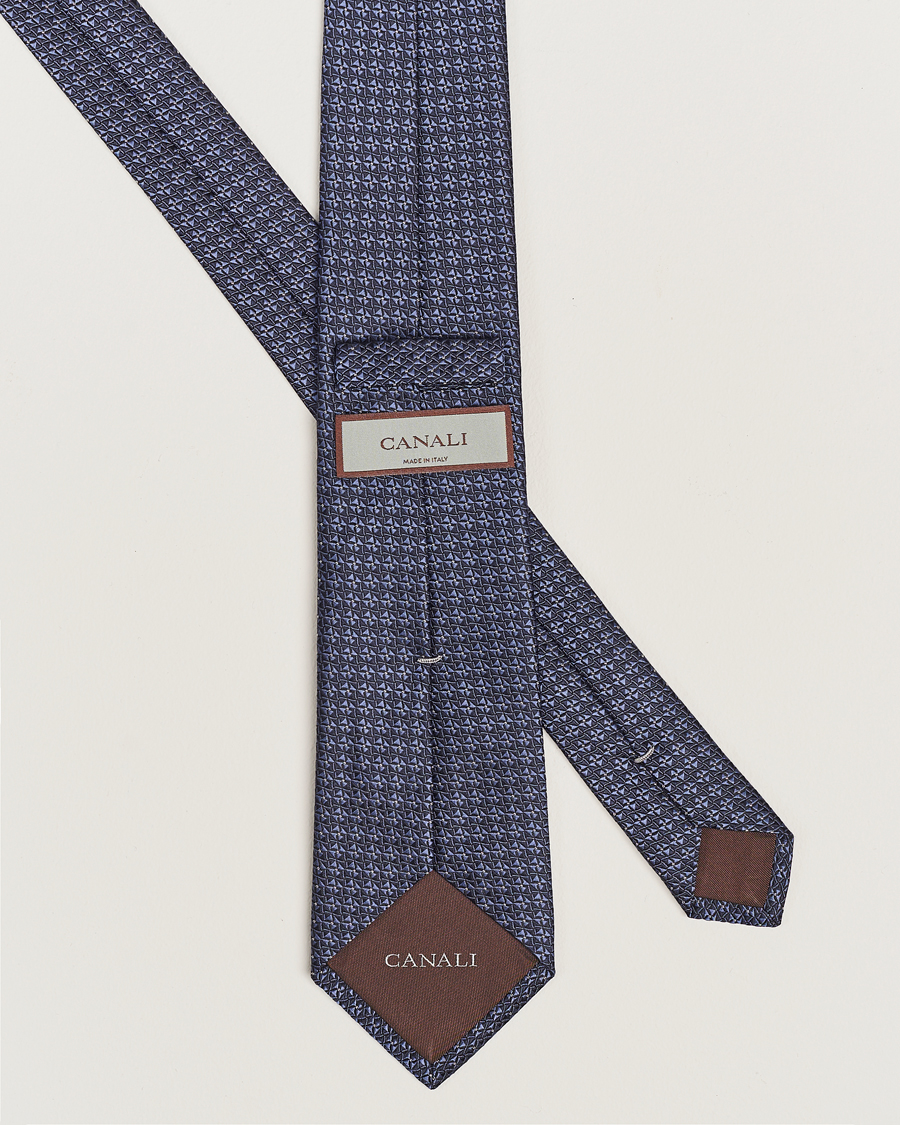 Uomini |  | Canali | Jacquard Silk Tie Navy