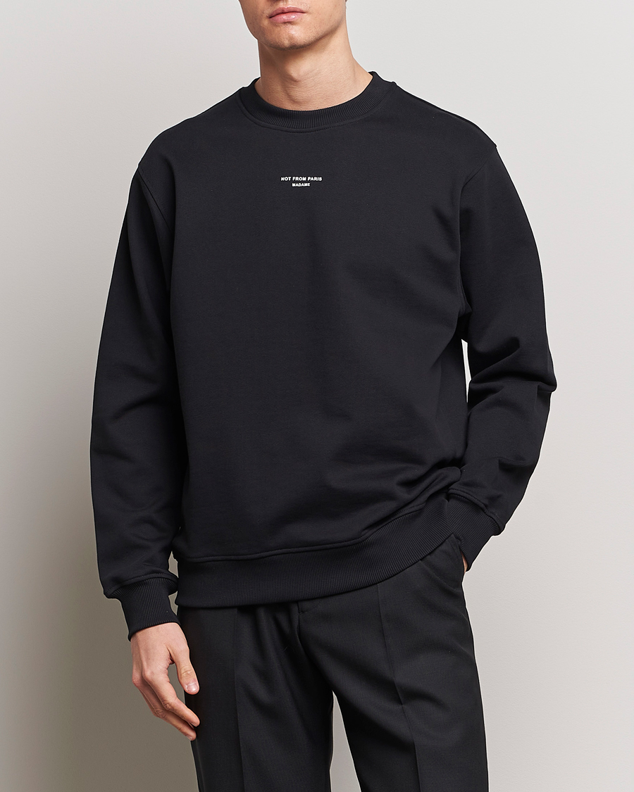 Uomini | Drôle de Monsieur | Drôle de Monsieur | Classic Slogan Sweatshirt Black