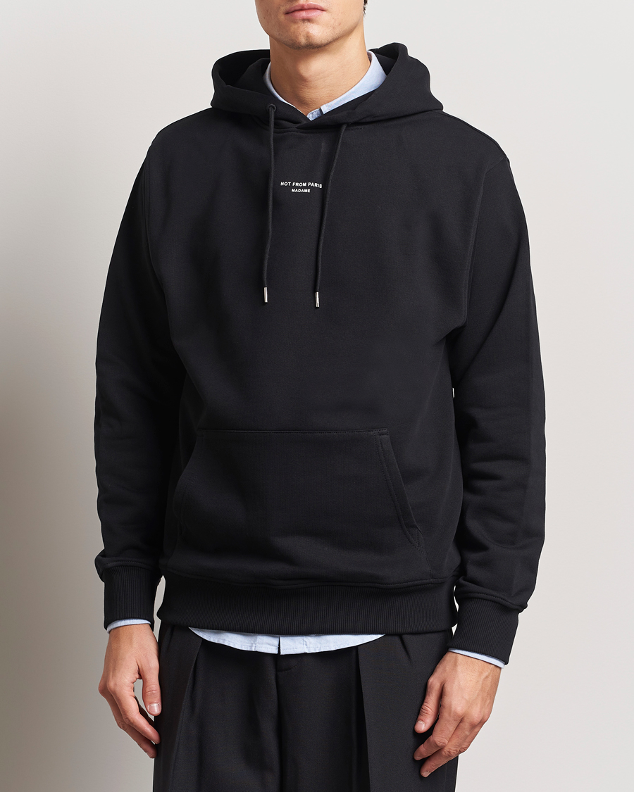 Uomini | Drôle de Monsieur | Drôle de Monsieur | Classic Slogan Hoodie Black