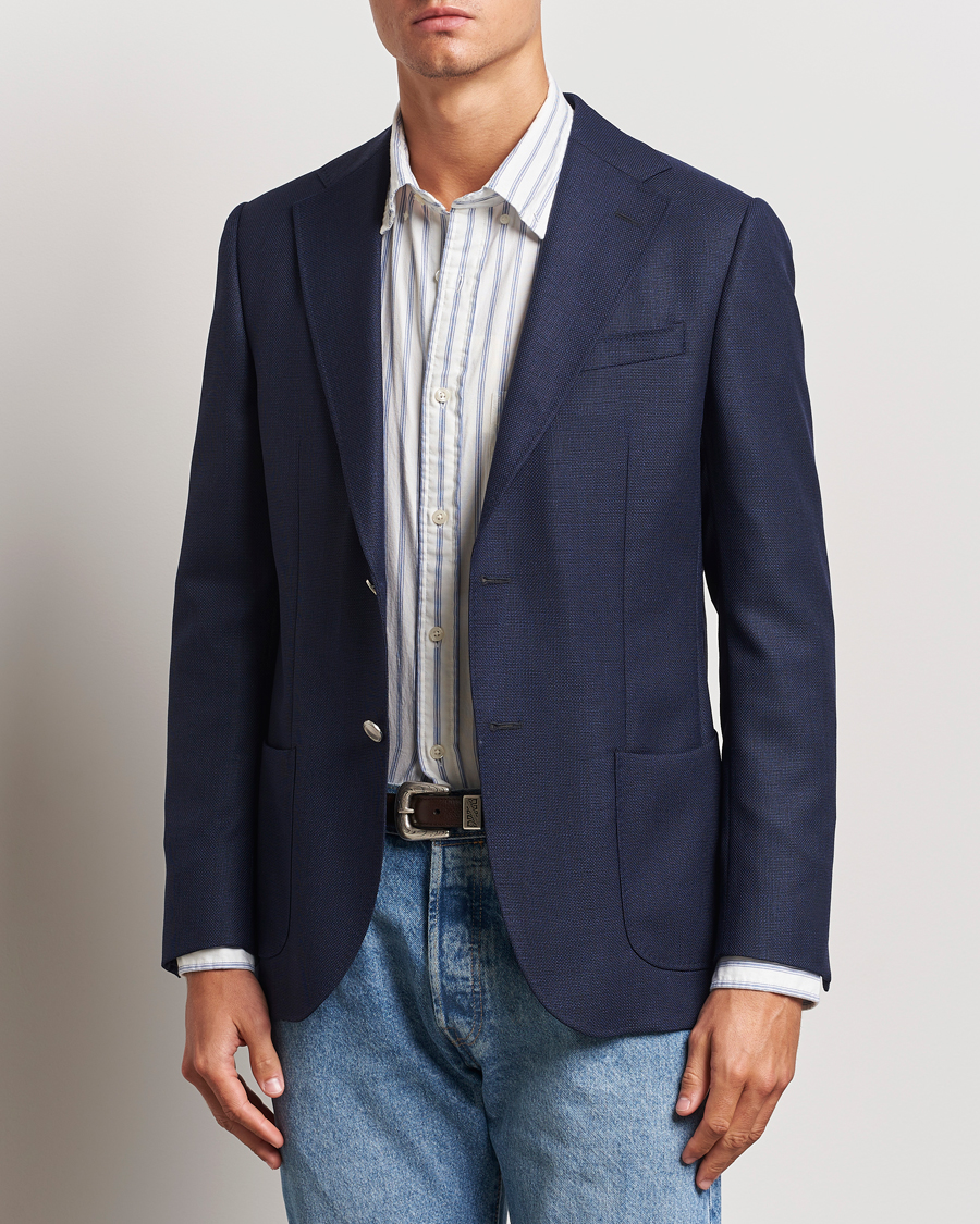 Uomini |  | Morris Heritage | Wool Hopsack Club Blazer Navy