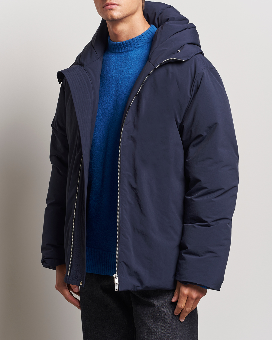 Uomini | Giacche minimaliste | Jil Sander | Hooded Down Jacket Navy