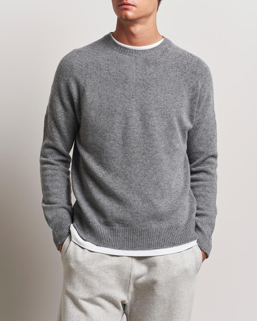 Uomini |  | Jil Sander | Cashmere/Merino Round Neck Sweater Grey Melange