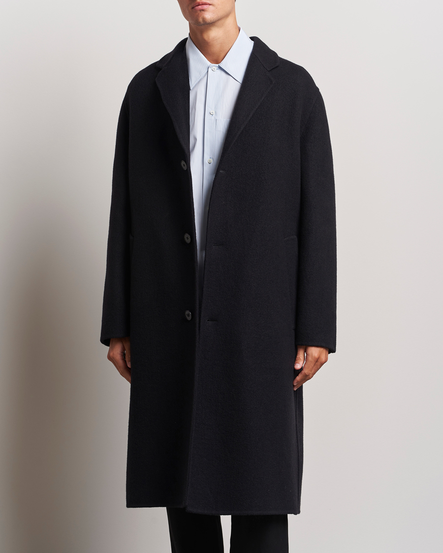 Uomini | Giacche minimaliste | Jil Sander | Felted Wool Coat Black