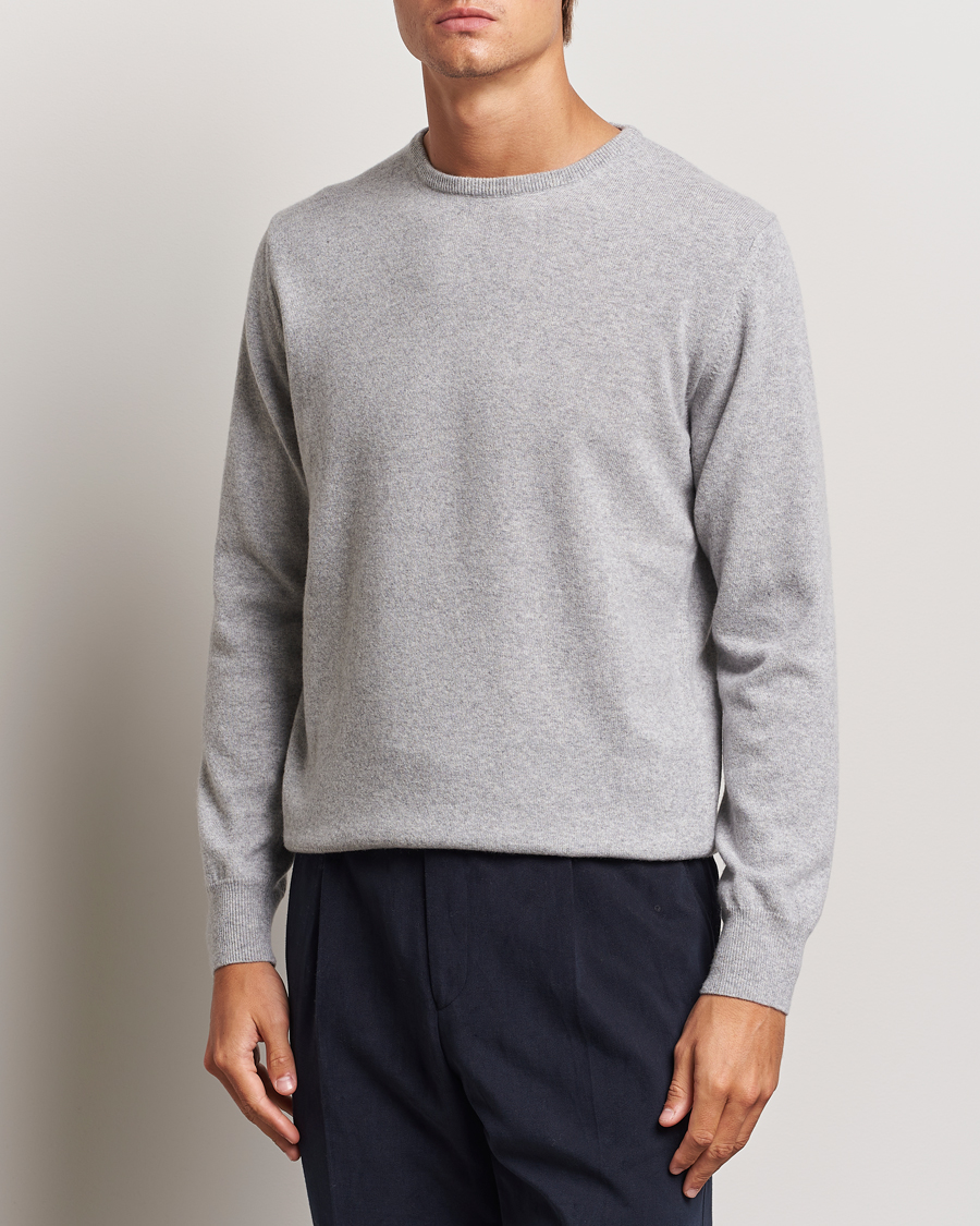 Uomini |  | Morgano | Wool/Cashmere Crewneck Mid Grey