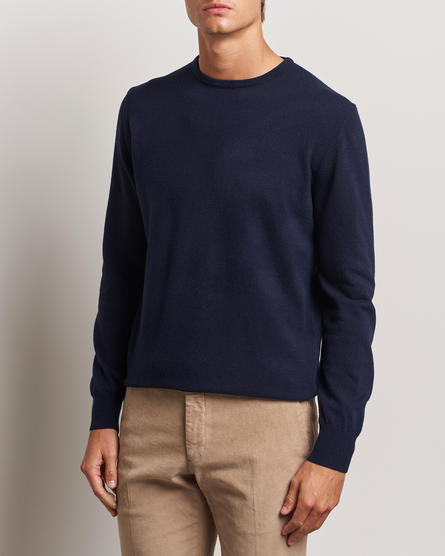 Uomini |  | Morgano | Wool/Cashmere Crewneck Navy