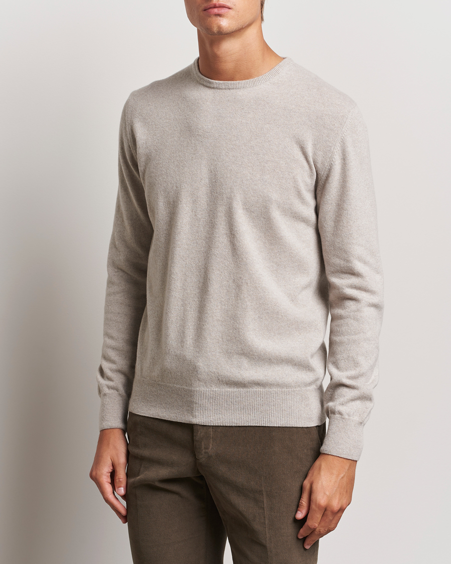 Uomini | Nuovi Marchi | Morgano | Wool/Cashmere Crewneck Beige