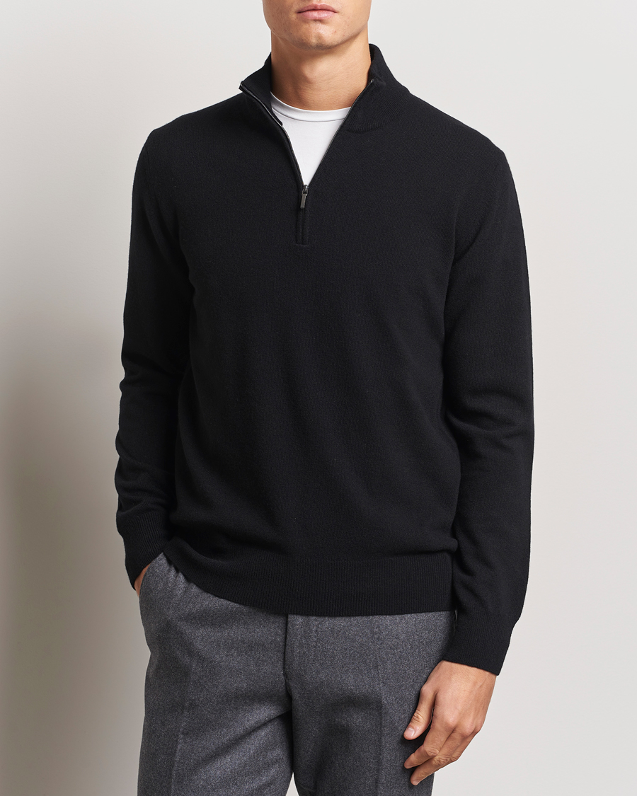 Uomini |  | Morgano | Wool/Cashmere Half-Zip Black