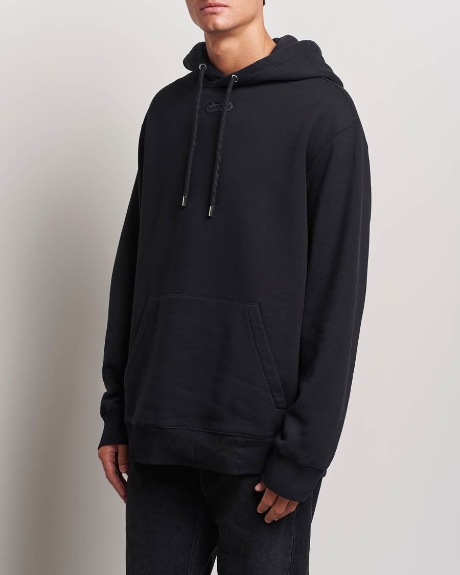 Uomini |  | Lanvin | Patch Logo Hoodie Black