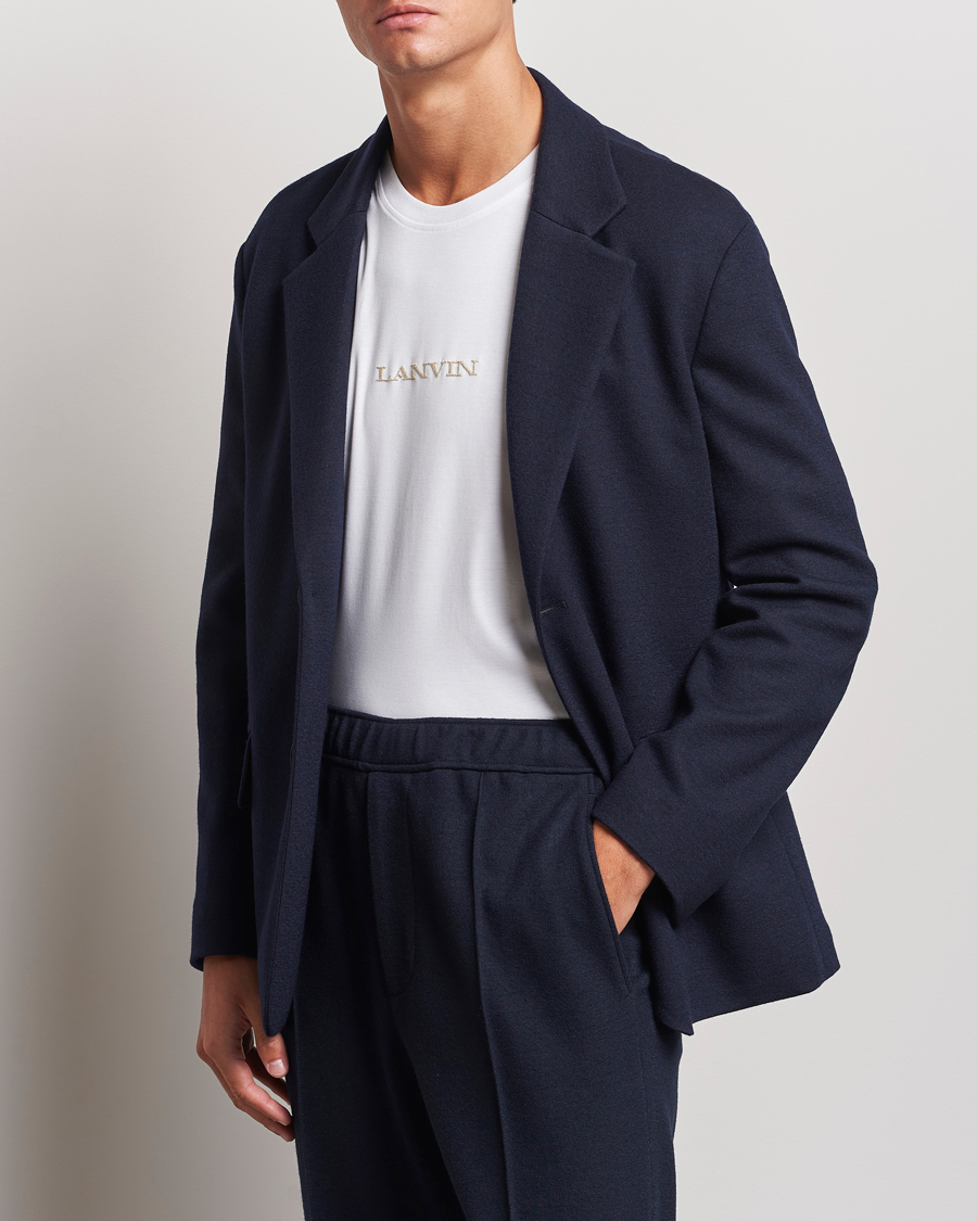 Uomini | Blazers | Lanvin | Unconstructed Wool Blazer Navy