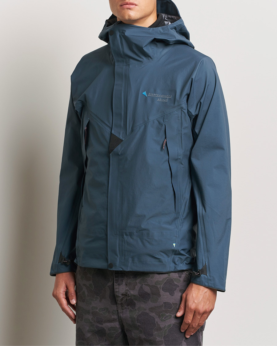 Uomini | Giacche contemporanee | Klättermusen | Asynja Lightweight Waterproof Jacket Midnight Blue