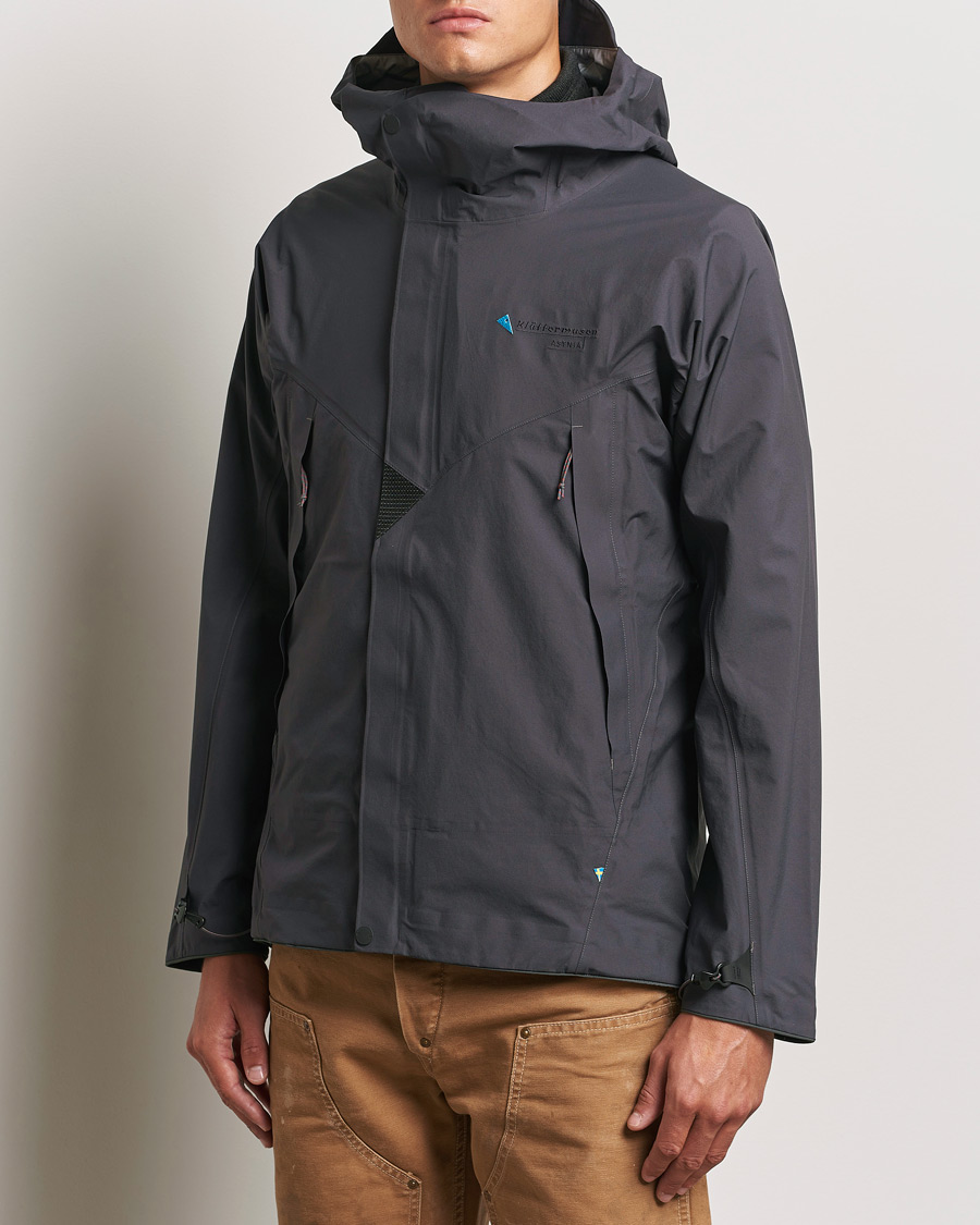 Uomini | Giacche da esterno | Klättermusen | Asynja Lightweight Waterproof Jacket Raven